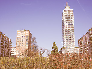 Image showing Retro looking Piazza Repubblica in Milan