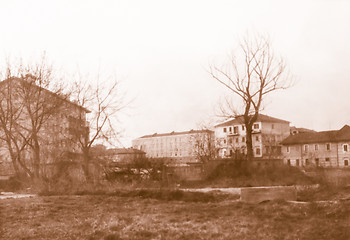 Image showing Retro looking Rural Urban fringe