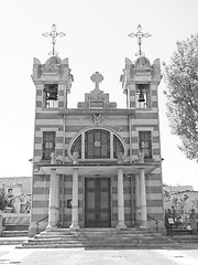 Image showing Black and white Church of St Elizabeth