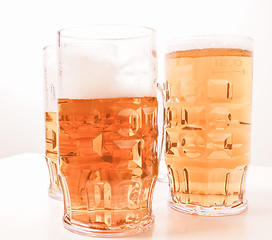 Image showing Retro looking Lager beer