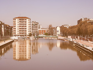 Image showing Retro looking Milan Darsena