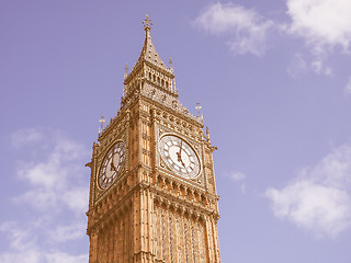 Image showing Retro looking Big Ben in London