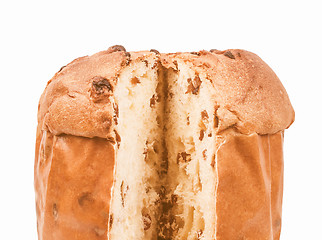 Image showing Retro looking Panettone bread