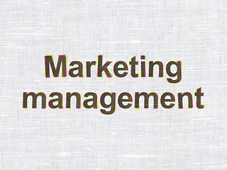 Image showing Marketing concept: Marketing Management on fabric texture background