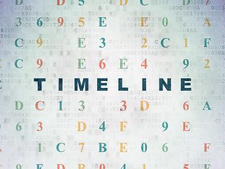 Image showing Timeline concept: Timeline on Digital Paper background