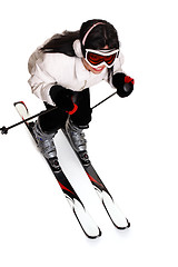 Image showing Female Skiing