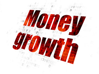 Image showing Money concept: Money Growth on Digital background