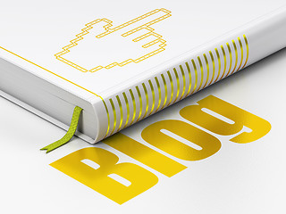 Image showing Web development concept: book Mouse Cursor, Blog on white background