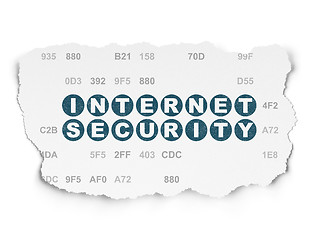 Image showing Security concept: Internet Security on Torn Paper background