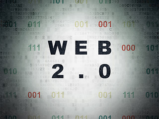 Image showing Web development concept: Web 2.0 on Digital Paper background