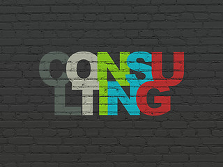 Image showing Business concept: Consulting on wall background