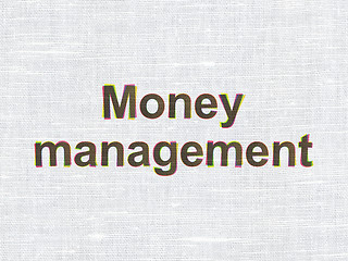 Image showing Banking concept: Money Management on fabric texture background