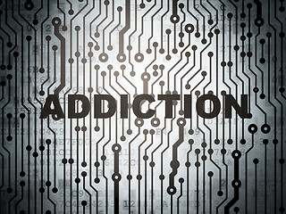 Image showing Health concept: circuit board with Addiction