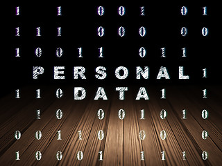 Image showing Information concept: Personal Data in grunge dark room