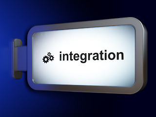 Image showing Finance concept: Integration and Gears on billboard background