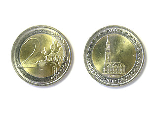 Image showing German two Euro coin Hamburg