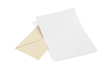 Image showing Envelope and blank paper