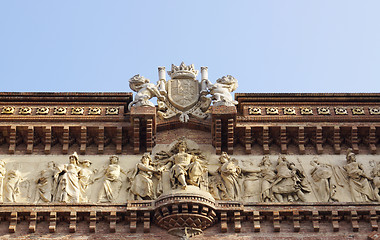 Image showing Arc de Triomf in Barcelona