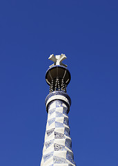 Image showing Tower in Park Guell