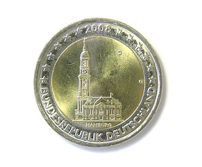 Image showing German two Euro coin Hamburg