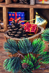 Image showing Christmas composition with tree