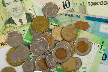 Image showing South african countries banknotes