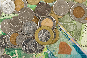 Image showing South african countries banknotes