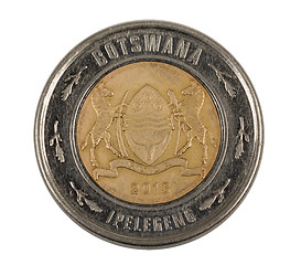 Image showing Detail of Botswana Pula coin