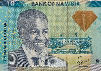 Image showing Detail of 10 Namibian dollars banknote