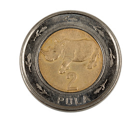 Image showing Detail of Botswana Pula coin