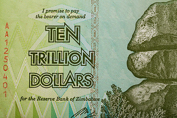 Image showing Zimbabwe twenty billion dollars banknote