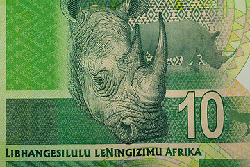 Image showing detail of sout african rand