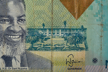 Image showing Detail of 10 Namibian dollars banknote