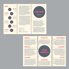 Image showing Tri-fold flyer brochure with dots and options