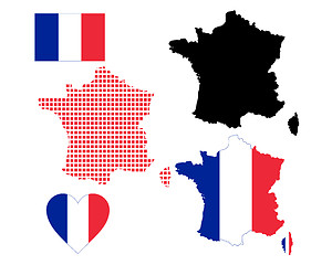 Image showing map of France