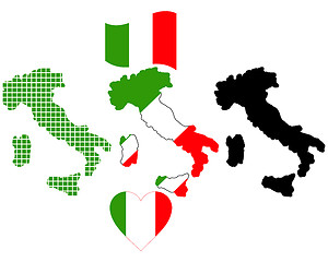 Image showing map of Italy