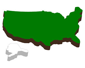 Image showing volumetric map of America