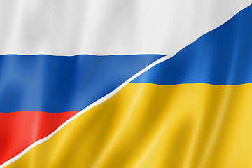 Image showing Russia and Ukraine flag