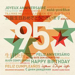 Image showing 95th anniversary happy birthday card from the world