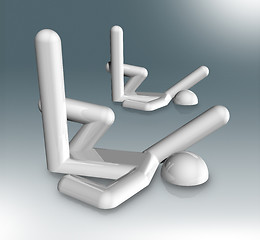 Image showing Synchronised Swimming 3D symbol, Olympic sports