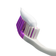 Image showing Toothbrush with toothpaste