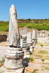 Image showing perge old  in asia  roman temple 