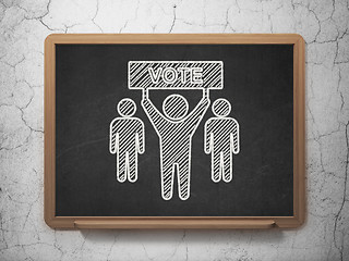 Image showing Politics concept: Election Campaign on chalkboard background