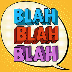 Image showing blah talk comic bubble text