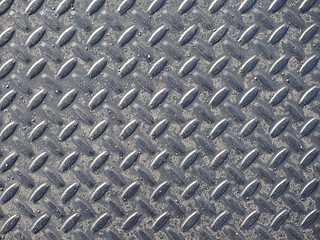 Image showing Grey steel diamond plate background