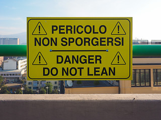 Image showing Danger sign