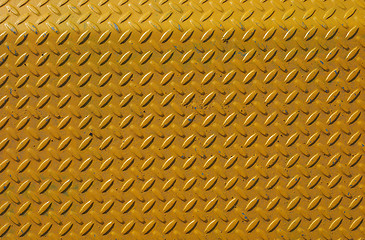 Image showing Yellow steel diamond plate background