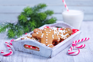 Image showing cookies with milk