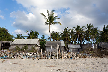 Image showing indonesian house - shack on beach