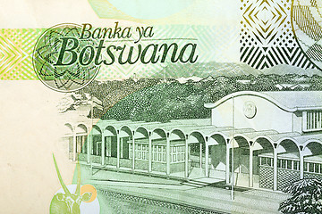 Image showing Detail of 10 Botswana Pula banknote